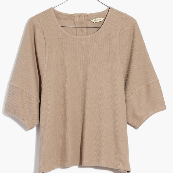 Madewell Ottoman jacquard button back top - Picture 4 of 9